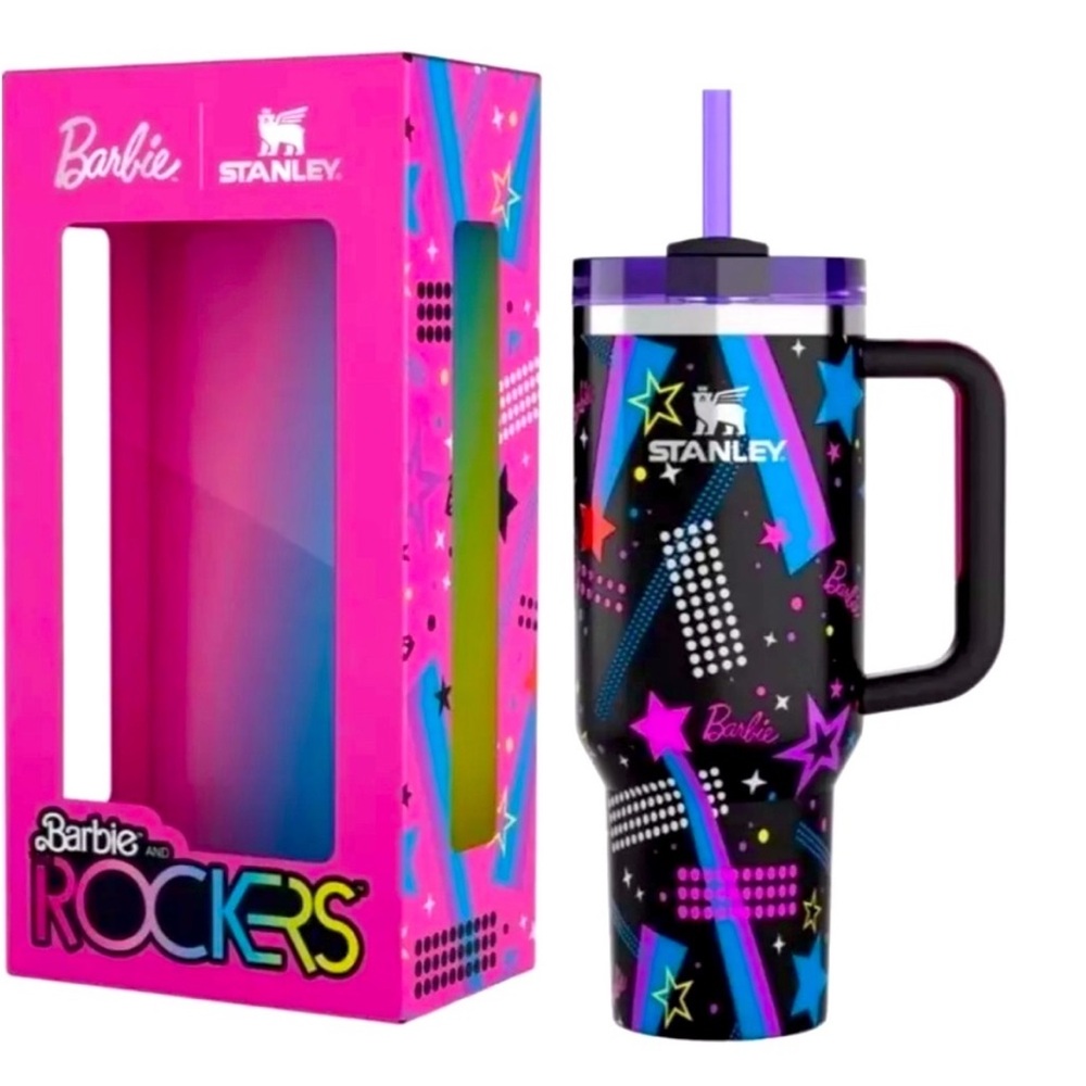 Stanley x Barbie 80's Rockers' 40oz H2.0 Quencher new in box limited edition